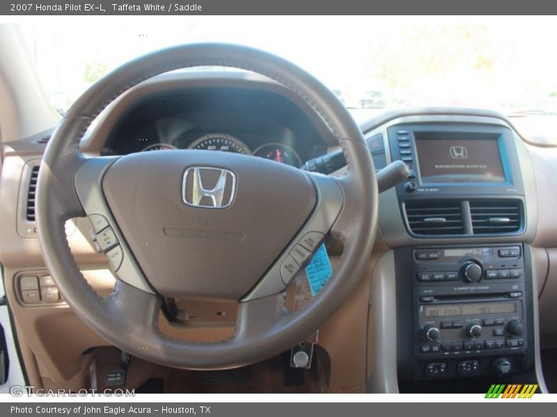 Taffeta White / Saddle 2007 Honda Pilot EX-L