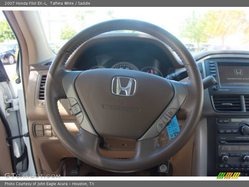 Taffeta White / Saddle 2007 Honda Pilot EX-L
