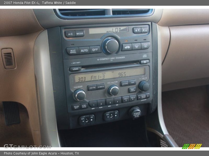 Taffeta White / Saddle 2007 Honda Pilot EX-L
