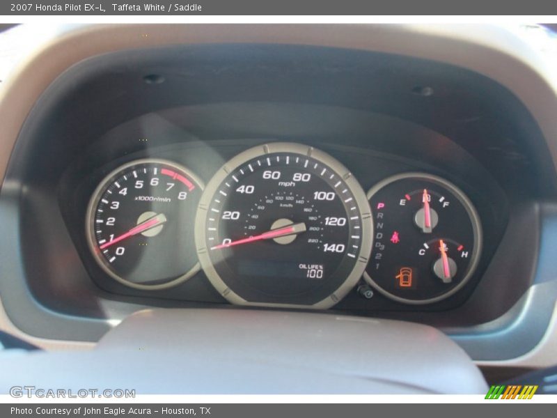 Taffeta White / Saddle 2007 Honda Pilot EX-L