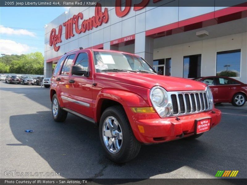 Flame Red / Khaki 2005 Jeep Liberty Limited 4x4