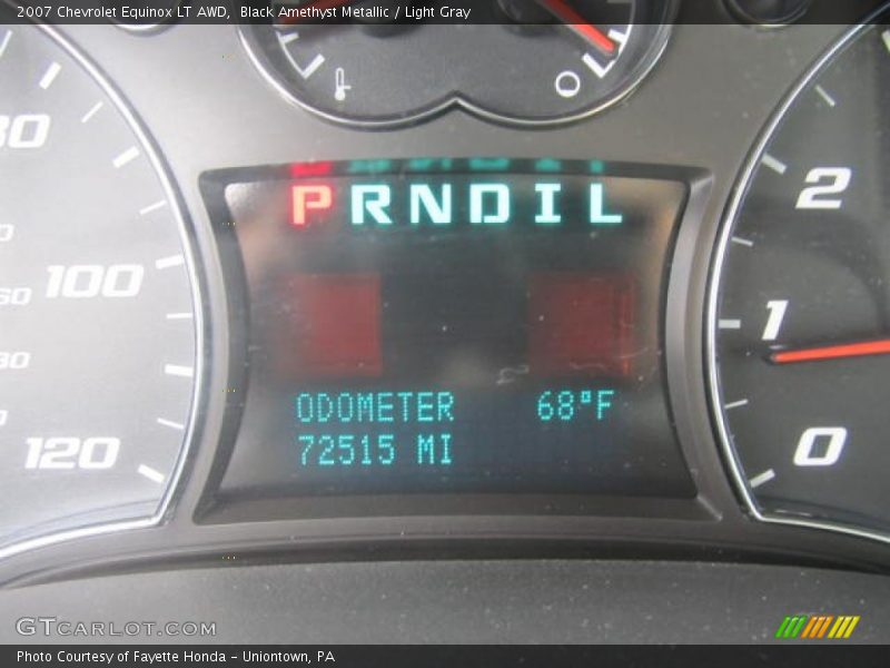 Black Amethyst Metallic / Light Gray 2007 Chevrolet Equinox LT AWD