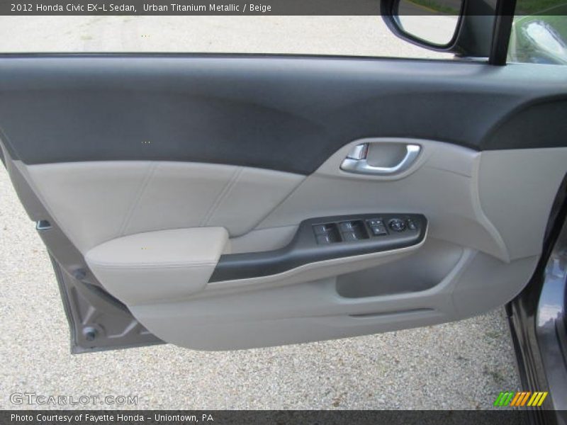 Urban Titanium Metallic / Beige 2012 Honda Civic EX-L Sedan