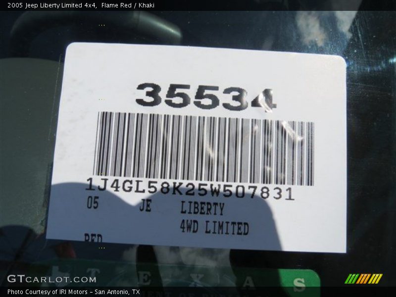 Flame Red / Khaki 2005 Jeep Liberty Limited 4x4