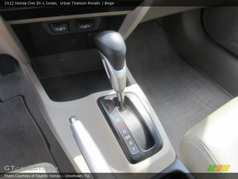 Urban Titanium Metallic / Beige 2012 Honda Civic EX-L Sedan