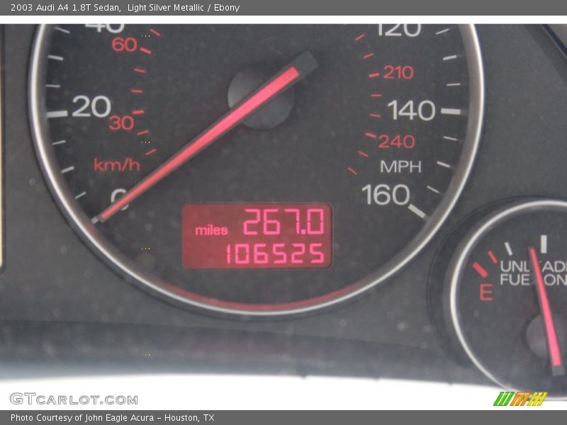 Light Silver Metallic / Ebony 2003 Audi A4 1.8T Sedan