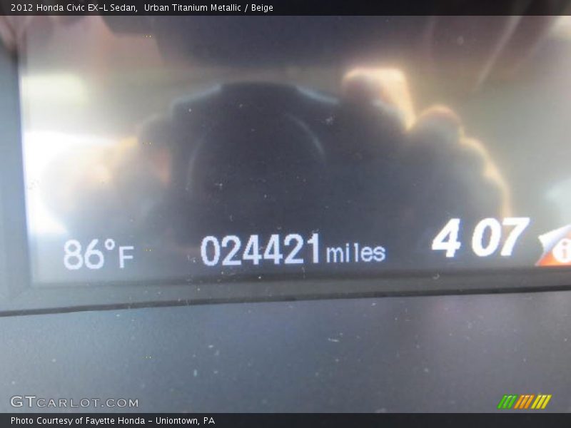Urban Titanium Metallic / Beige 2012 Honda Civic EX-L Sedan