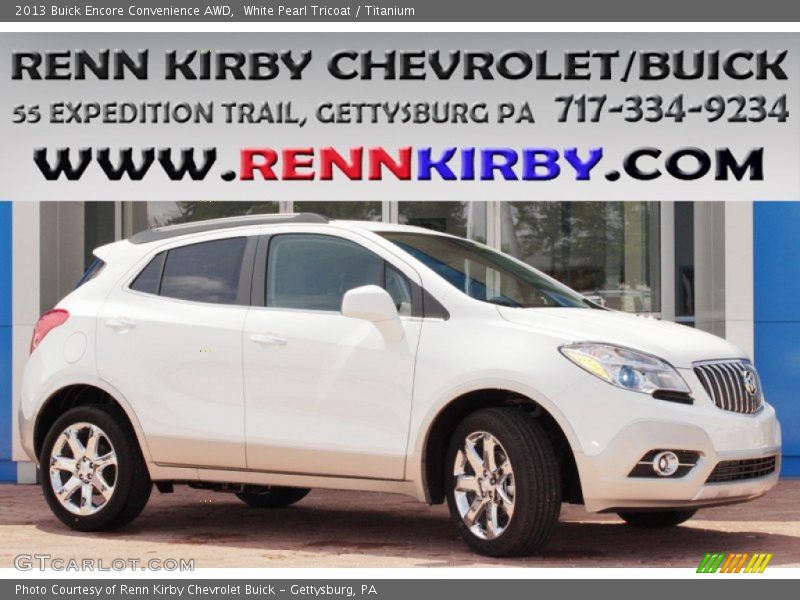 White Pearl Tricoat / Titanium 2013 Buick Encore Convenience AWD