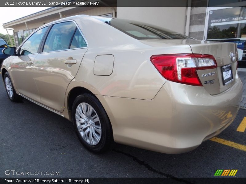 Sandy Beach Metallic / Ivory 2012 Toyota Camry LE