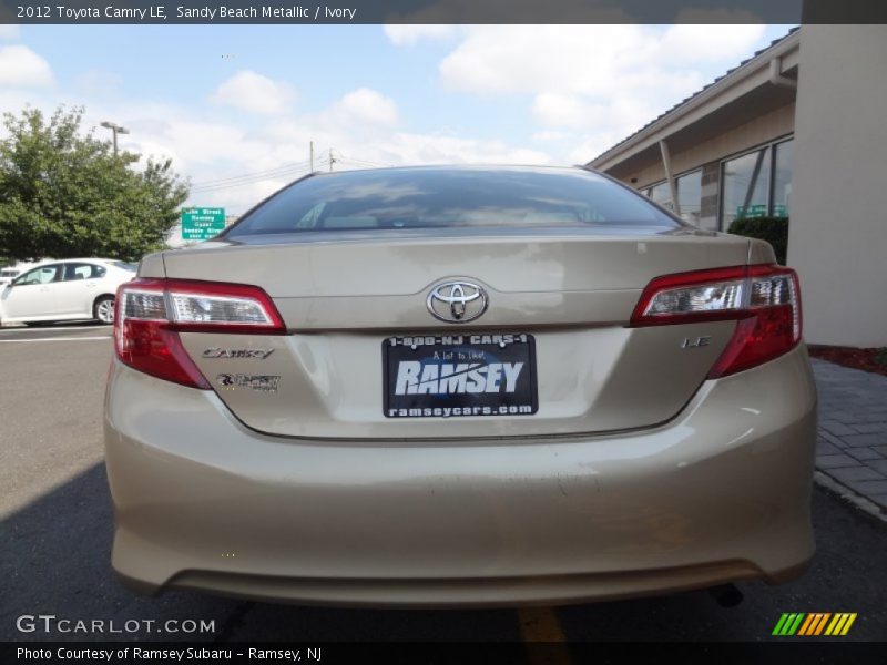 Sandy Beach Metallic / Ivory 2012 Toyota Camry LE