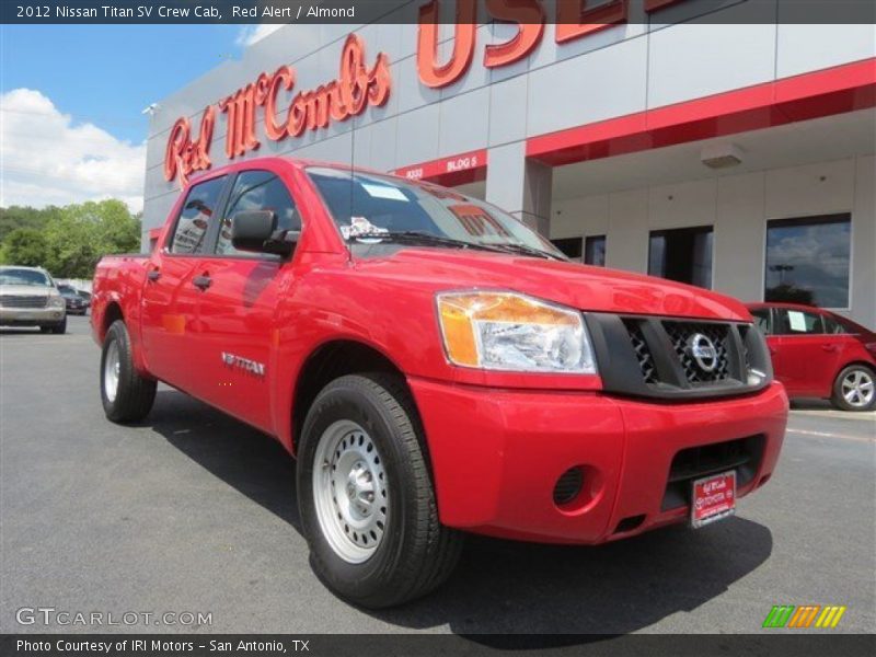 Red Alert / Almond 2012 Nissan Titan SV Crew Cab