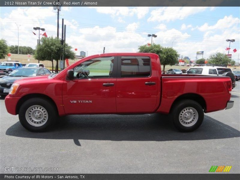 Red Alert / Almond 2012 Nissan Titan SV Crew Cab