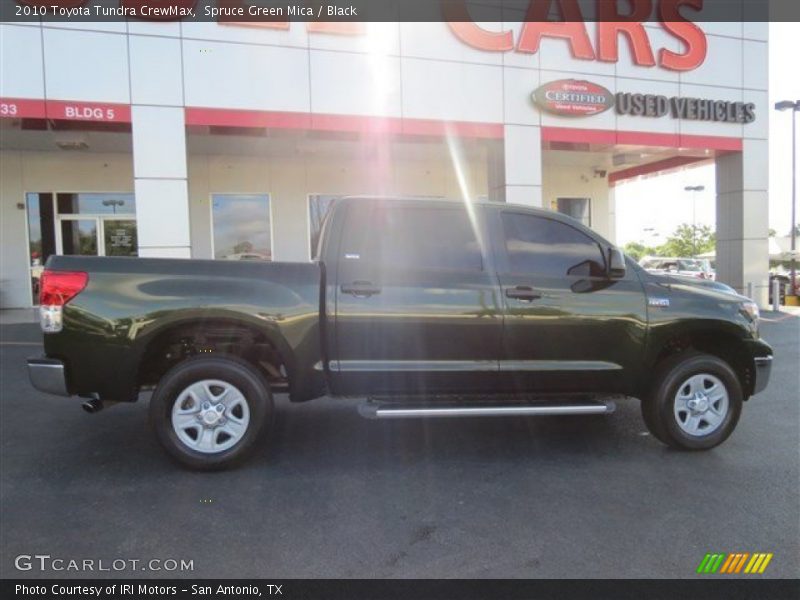Spruce Green Mica / Black 2010 Toyota Tundra CrewMax