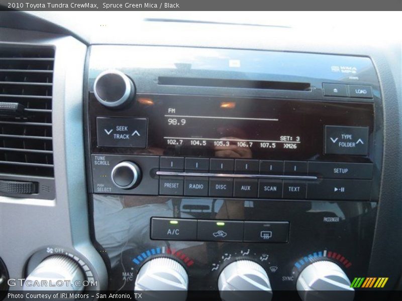 Spruce Green Mica / Black 2010 Toyota Tundra CrewMax