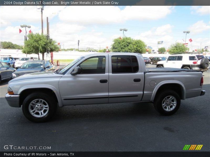 Bright Silver Metallic / Dark Slate Gray 2004 Dodge Dakota SLT Quad Cab