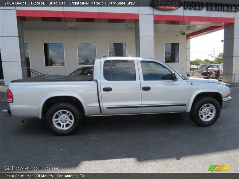 Bright Silver Metallic / Dark Slate Gray 2004 Dodge Dakota SLT Quad Cab