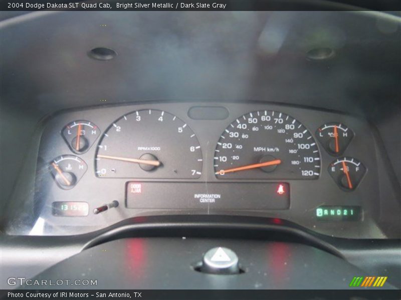 Bright Silver Metallic / Dark Slate Gray 2004 Dodge Dakota SLT Quad Cab