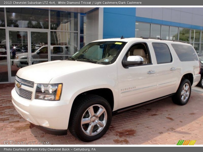 White Diamond Tricoat / Light Cashmere/Dark Cashmere 2013 Chevrolet Suburban LTZ 4x4