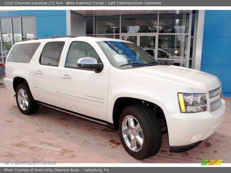White Diamond Tricoat / Light Cashmere/Dark Cashmere 2013 Chevrolet Suburban LTZ 4x4