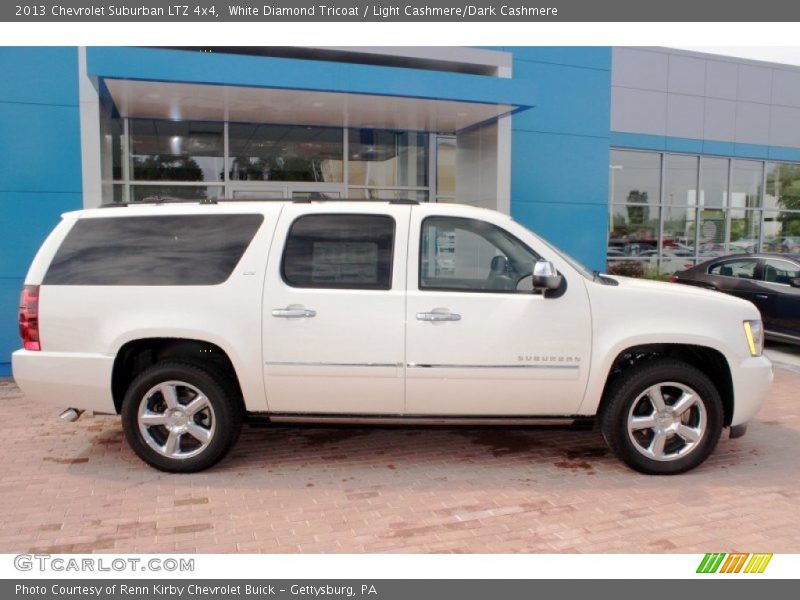 White Diamond Tricoat / Light Cashmere/Dark Cashmere 2013 Chevrolet Suburban LTZ 4x4