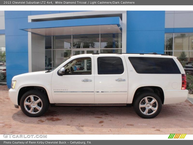 White Diamond Tricoat / Light Cashmere/Dark Cashmere 2013 Chevrolet Suburban LTZ 4x4