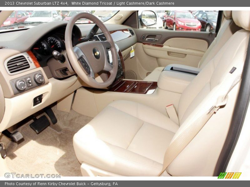 White Diamond Tricoat / Light Cashmere/Dark Cashmere 2013 Chevrolet Suburban LTZ 4x4