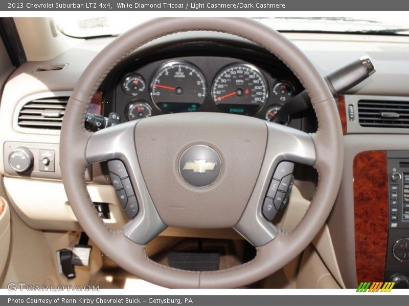 White Diamond Tricoat / Light Cashmere/Dark Cashmere 2013 Chevrolet Suburban LTZ 4x4