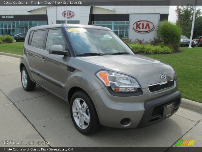 Titanium Gray / Black Soul Logo Cloth 2011 Kia Soul +