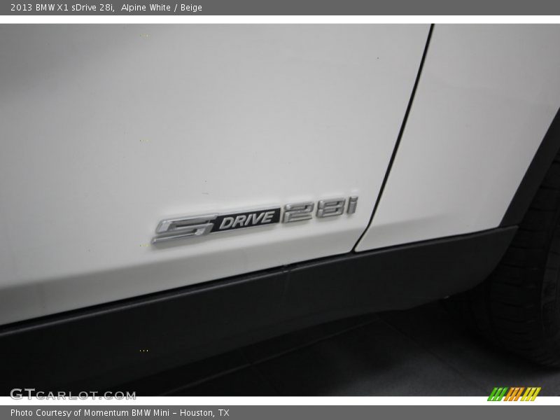 Alpine White / Beige 2013 BMW X1 sDrive 28i
