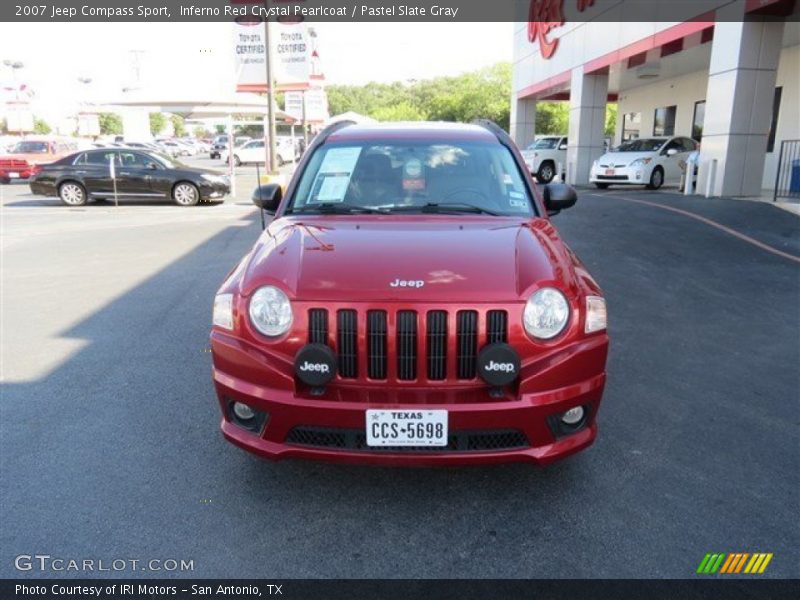 Inferno Red Crystal Pearlcoat / Pastel Slate Gray 2007 Jeep Compass Sport