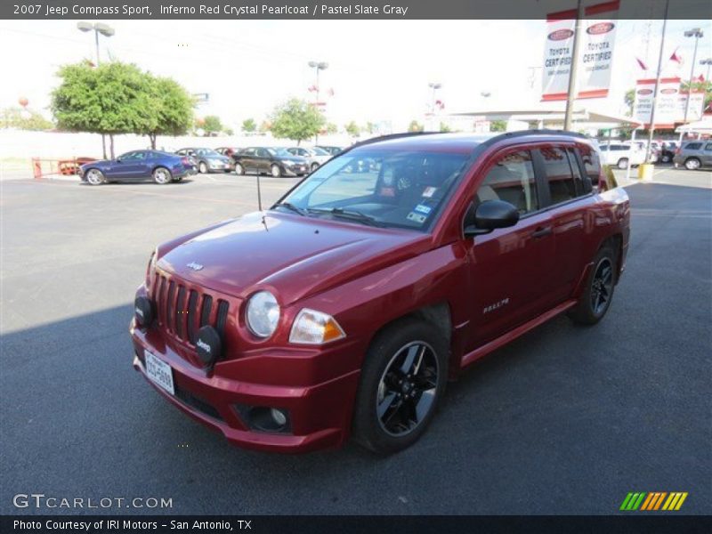 Inferno Red Crystal Pearlcoat / Pastel Slate Gray 2007 Jeep Compass Sport