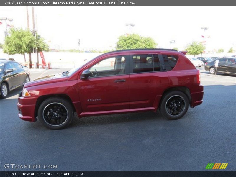 Inferno Red Crystal Pearlcoat / Pastel Slate Gray 2007 Jeep Compass Sport