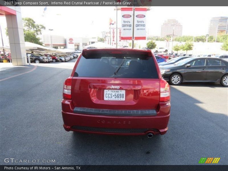 Inferno Red Crystal Pearlcoat / Pastel Slate Gray 2007 Jeep Compass Sport