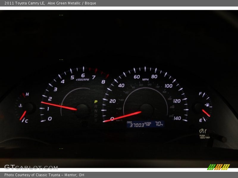 Aloe Green Metallic / Bisque 2011 Toyota Camry LE