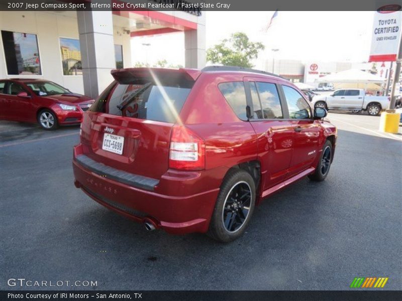 Inferno Red Crystal Pearlcoat / Pastel Slate Gray 2007 Jeep Compass Sport