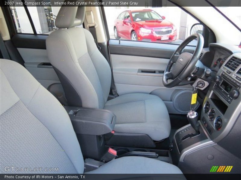 Inferno Red Crystal Pearlcoat / Pastel Slate Gray 2007 Jeep Compass Sport