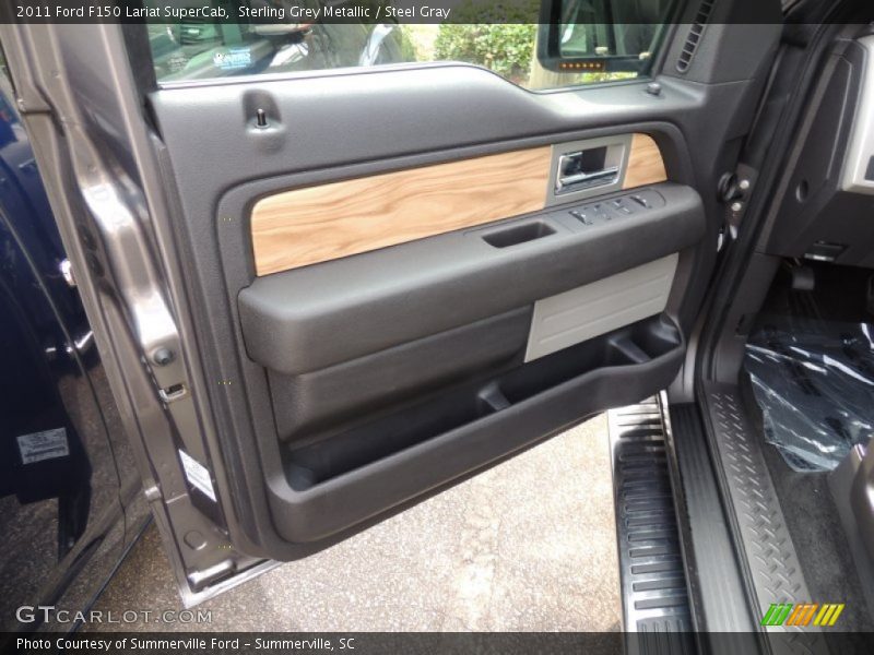 Sterling Grey Metallic / Steel Gray 2011 Ford F150 Lariat SuperCab
