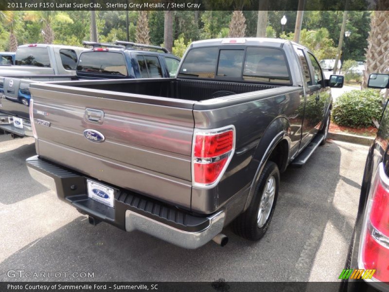 Sterling Grey Metallic / Steel Gray 2011 Ford F150 Lariat SuperCab