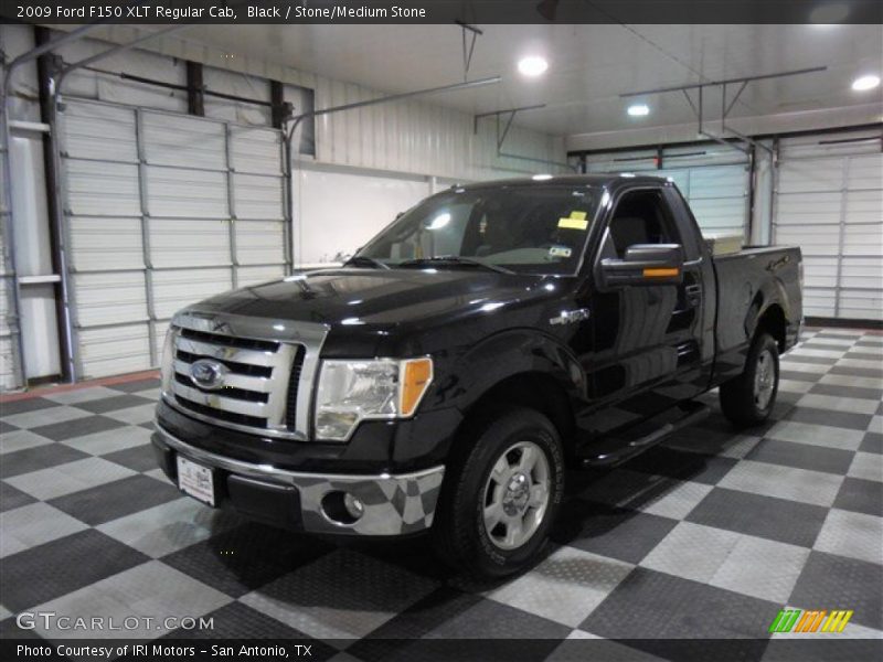 Black / Stone/Medium Stone 2009 Ford F150 XLT Regular Cab