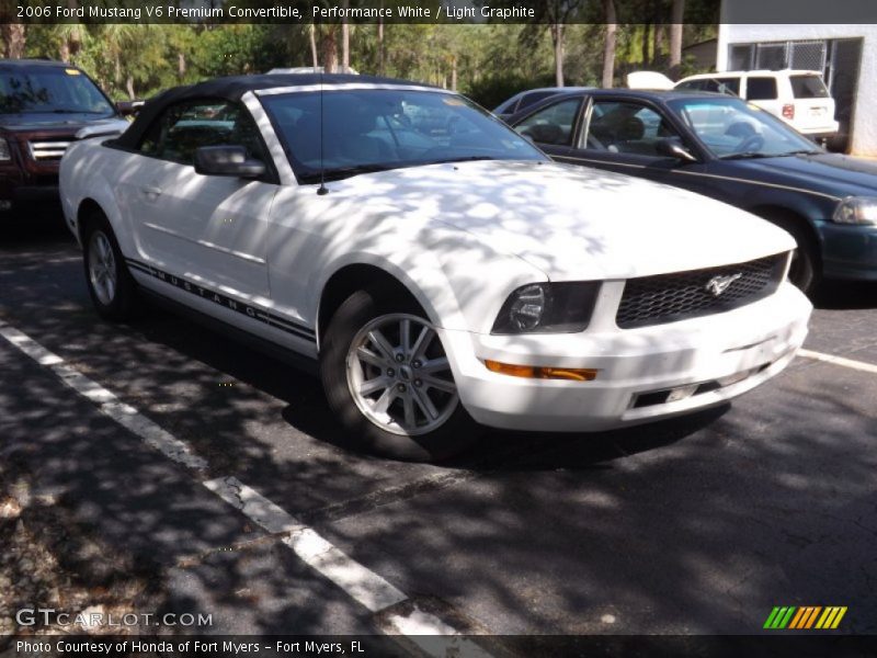 Performance White / Light Graphite 2006 Ford Mustang V6 Premium Convertible