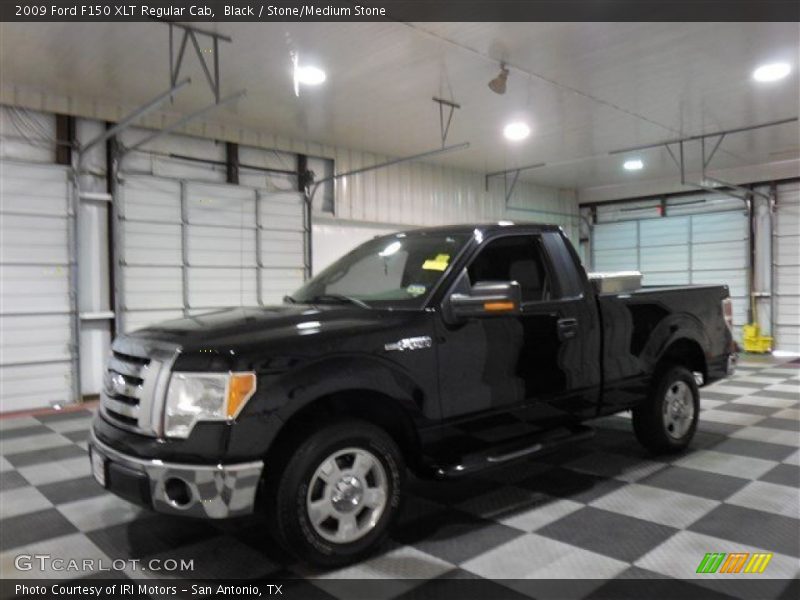 Black / Stone/Medium Stone 2009 Ford F150 XLT Regular Cab