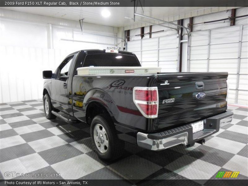 Black / Stone/Medium Stone 2009 Ford F150 XLT Regular Cab