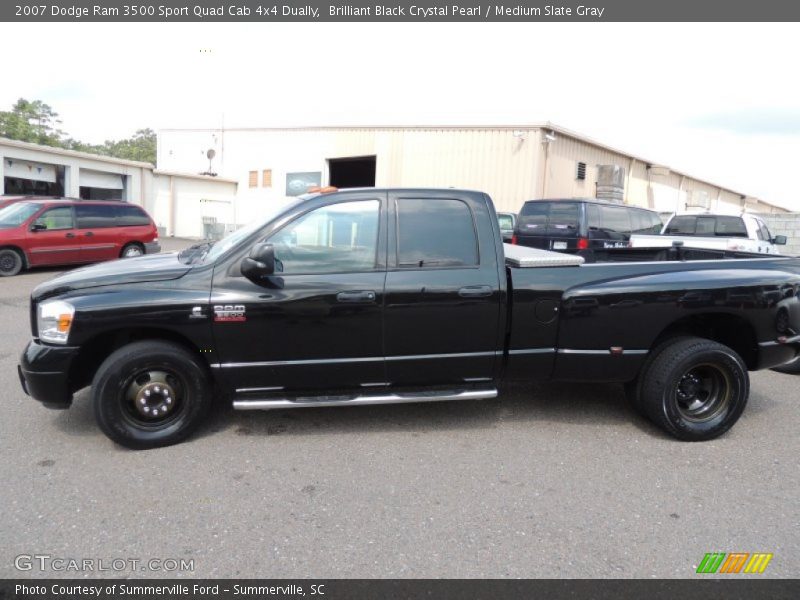 Brilliant Black Crystal Pearl / Medium Slate Gray 2007 Dodge Ram 3500 Sport Quad Cab 4x4 Dually