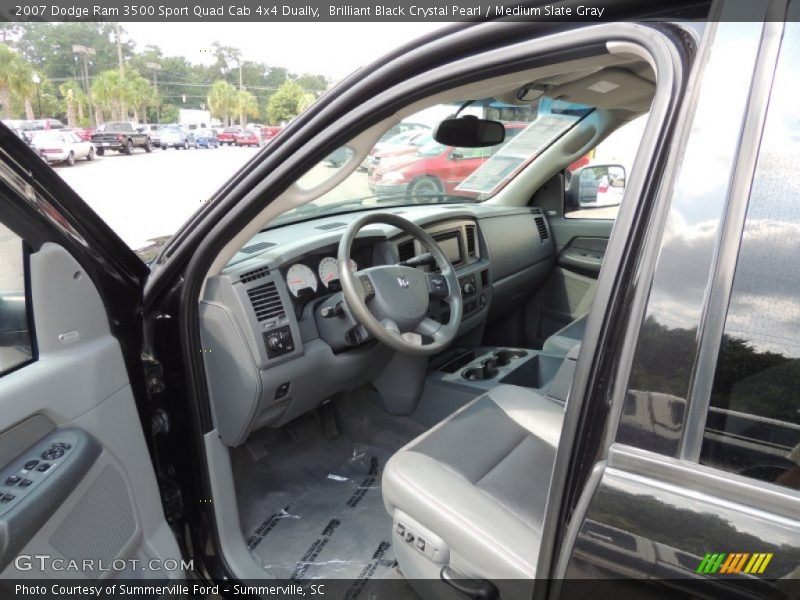 Brilliant Black Crystal Pearl / Medium Slate Gray 2007 Dodge Ram 3500 Sport Quad Cab 4x4 Dually