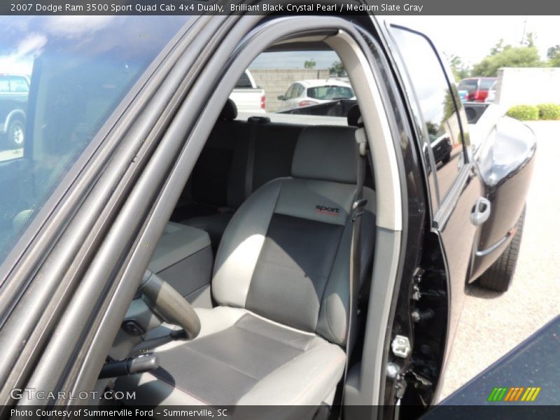 Brilliant Black Crystal Pearl / Medium Slate Gray 2007 Dodge Ram 3500 Sport Quad Cab 4x4 Dually