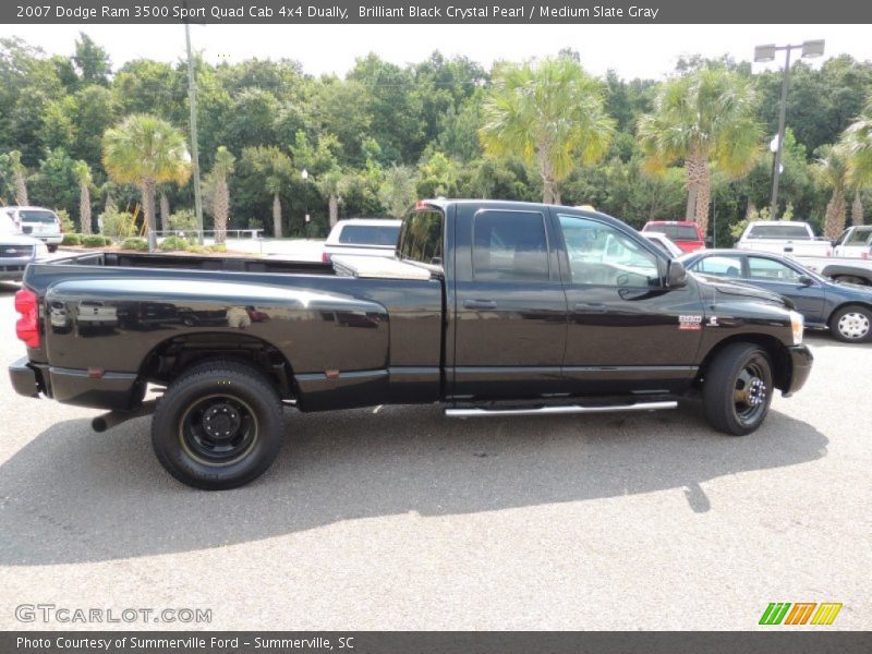  2007 Ram 3500 Sport Quad Cab 4x4 Dually Brilliant Black Crystal Pearl