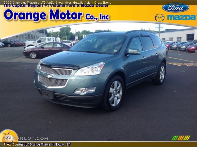 Silver Moss Metallic / Light Gray/Ebony 2009 Chevrolet Traverse LTZ AWD
