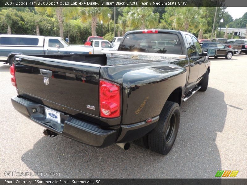 Brilliant Black Crystal Pearl / Medium Slate Gray 2007 Dodge Ram 3500 Sport Quad Cab 4x4 Dually