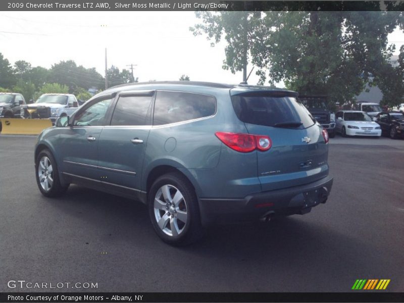 Silver Moss Metallic / Light Gray/Ebony 2009 Chevrolet Traverse LTZ AWD