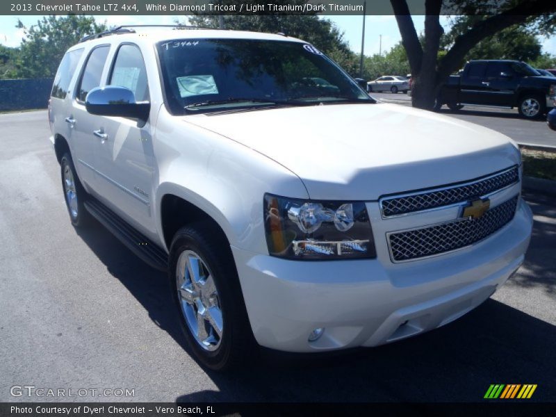 White Diamond Tricoat / Light Titanium/Dark Titanium 2013 Chevrolet Tahoe LTZ 4x4